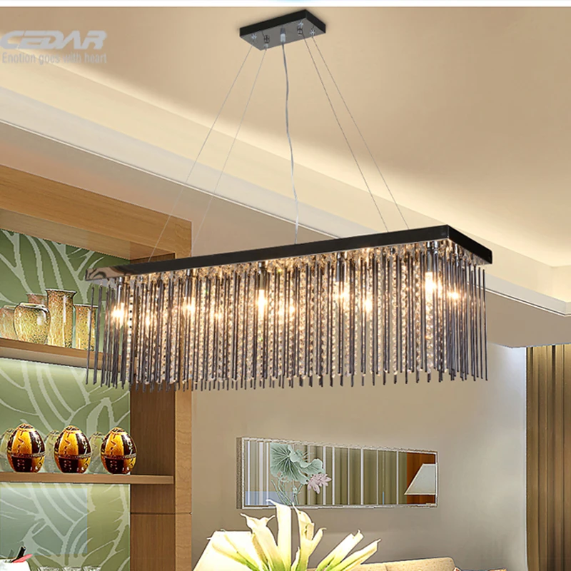 

Crystal lamp rectangular restaurant pendant led pendant lamp modern minimalist lamps