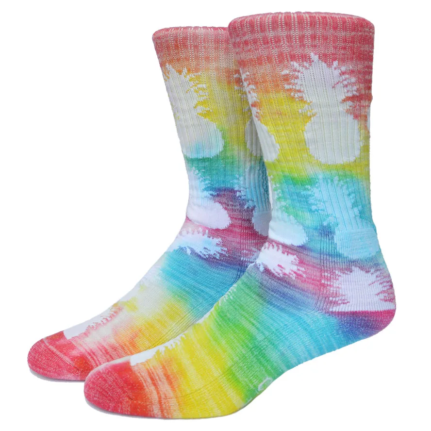 

Socks Men Sock with Prints Beach Pineapple Tie Dye Skate Socks Men Cotton Terry Arch Support Basketball Colorful Hik Sox Cycling