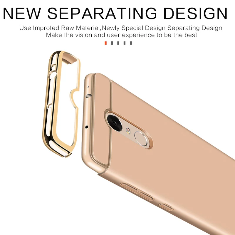 Case for Xiaomi Redmi Note 4 4x 5 6 7 Pro 4A 4X 5A 6A S2 Cover Luxury 3 In 1 Slim Hard Casing for Xiaomi Mi A1 A2 Lite 8 9 SE