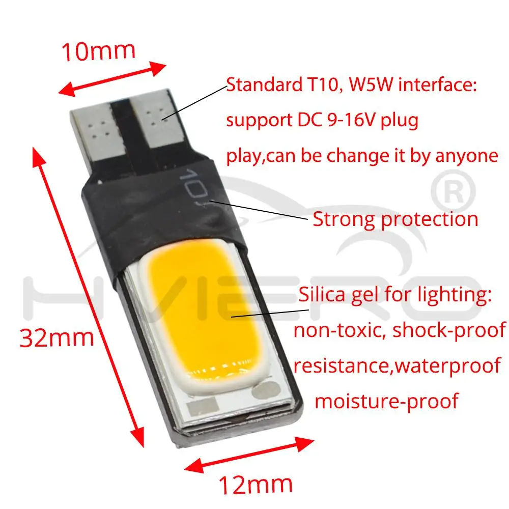 10X красный белый синий розовый Canbus без ошибок T10 194 W5W COB светодиодный автомобильный клиновидный светильник s парковочная лампа багажника DC 12V сигнальный светильник