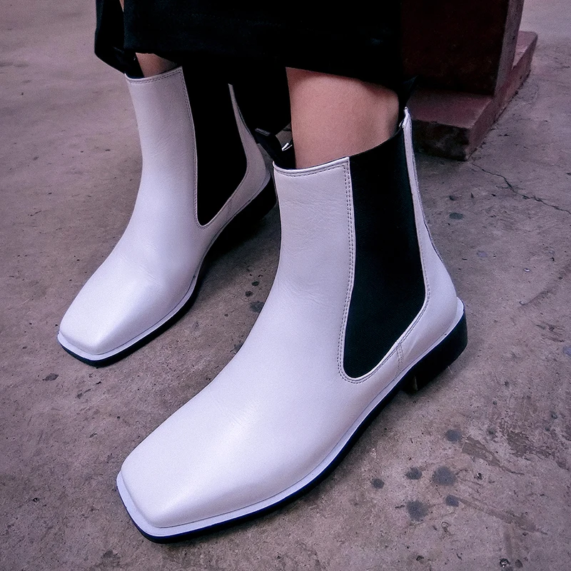 

2016 New Arrive Women's Boots Square Toe Low Heels Ankle Boots Winter Martin Short Boots Flat Shoes Casual Motorcycle Boots C271