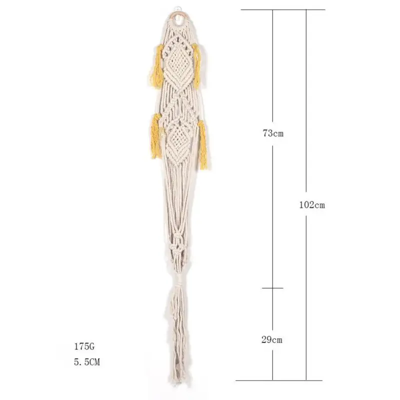 Винтажная Подвеска для растений из макраме цветочный горшок стойка для садового инвентаря ножки Висячие веревки корзина пеньковая веревка держатель горшок садовые инструменты - Цвет: A4