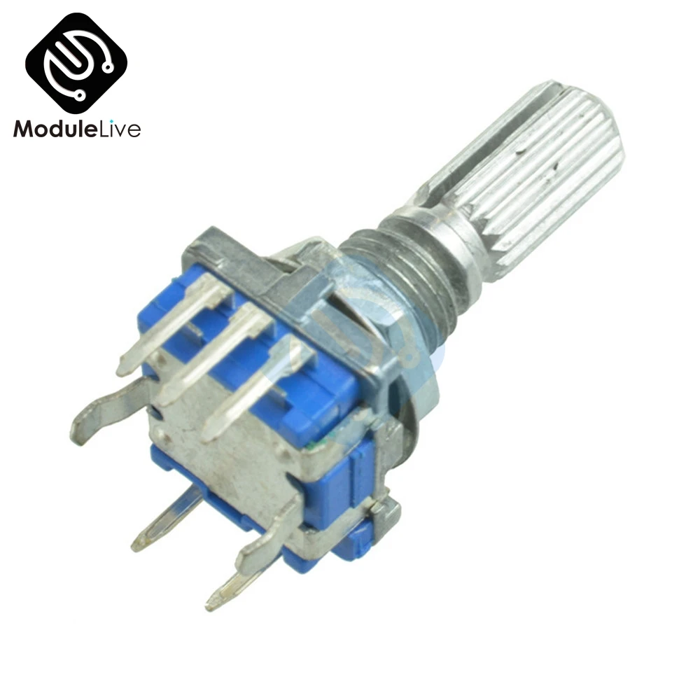 2 шт. EC11 20 мм 15 Поворотный энкодер Diy Аудио Цифровой потенциометр с рукояткой