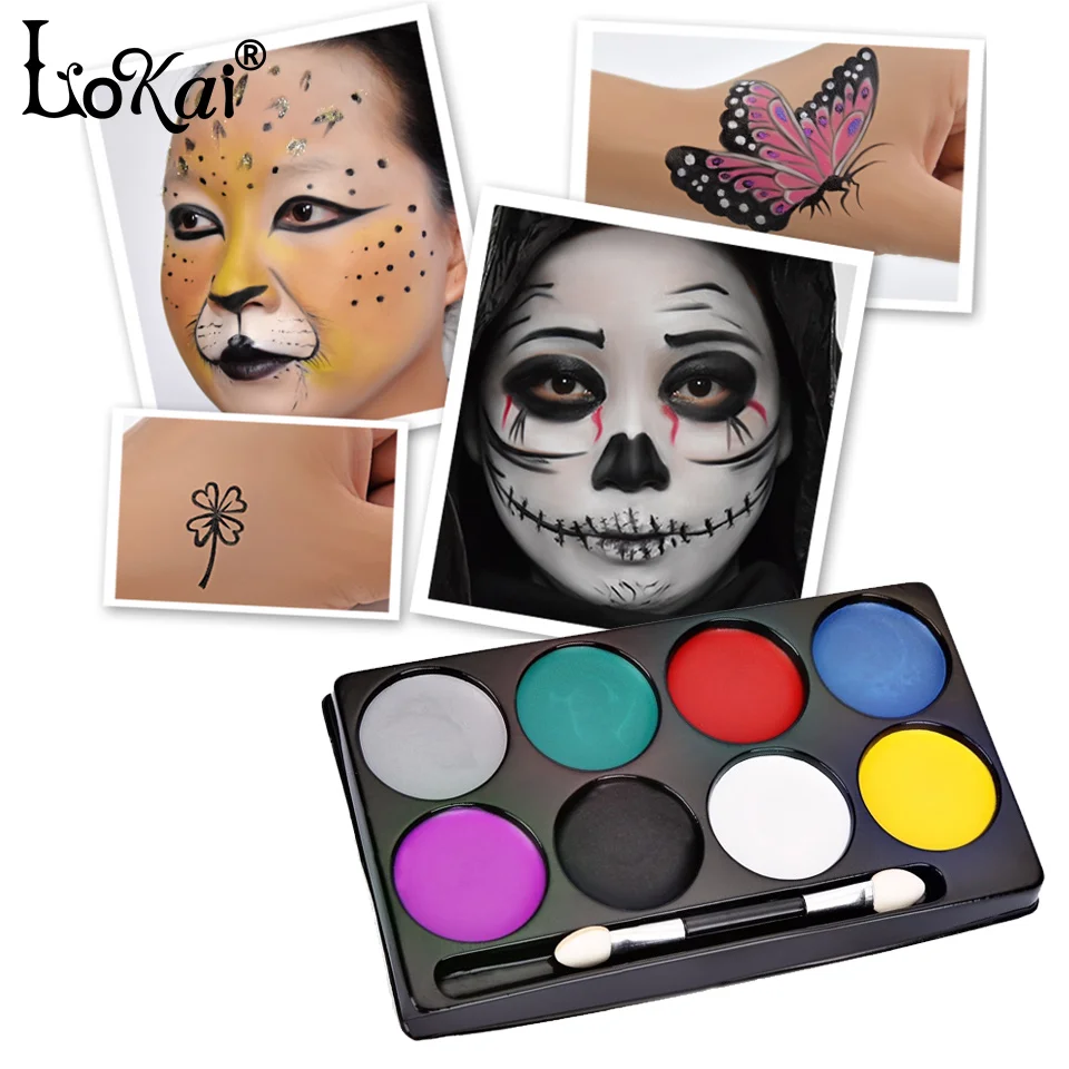 

8 Colors Face Paint Halloween Makeup Non-toxic Water Paint Oil Christmas Party Fancy Dress Devil Fans Body Face Painting Primer