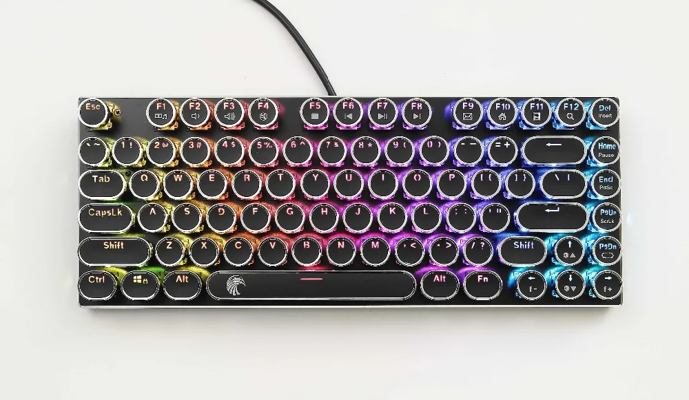Механическая клавиатура в стиле стимпанк компактный дизайн без клавиш RGB игровая