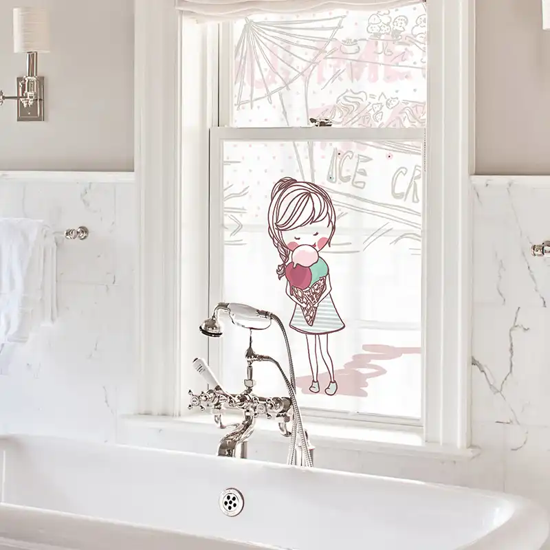 Fairy Girl Glass Film Frosted Glass Stickers Bathroom Window Stickers Transparent Opaque Window Stickers Decorative Films Aliexpress