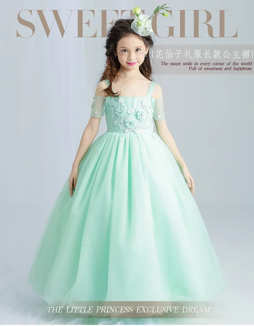 flower girl dress mint green
