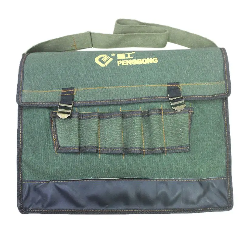 

Electrician Hardware Toolkit Shoulder Bag Waterproof Oxford Cloth Multi Organize Pockets Storage Pouch Portable Worker Accessory
