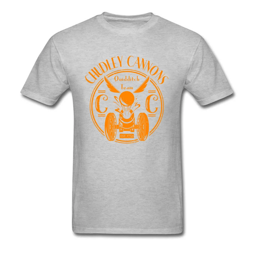 chudley cannons 7308 All Cotton Tops Shirts for Men Printing T Shirt Birthday Newest Crew Neck Sweatshirts Short Sleeve chudley cannons 7308 grey