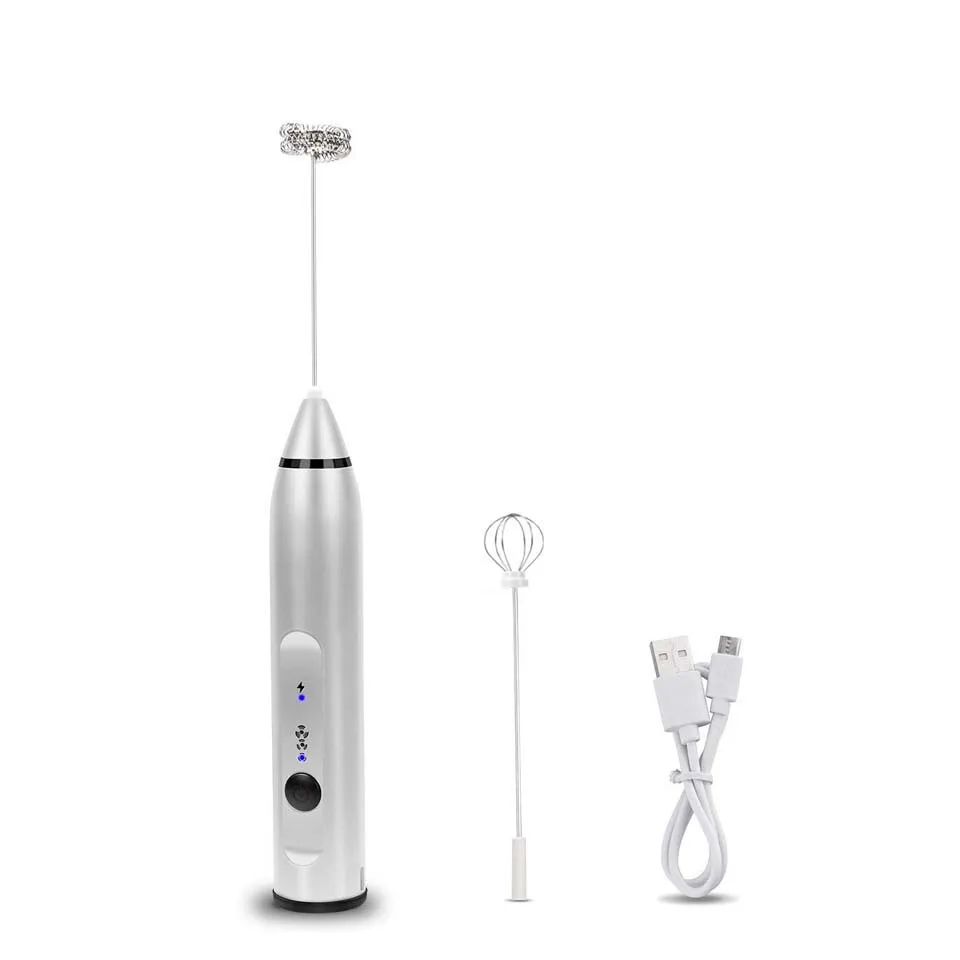 

Rechargeable 3-speedElectric Milk frother foamer Drink Coffee Whisk Mixer Eggs Beater Mini Handle Stirrer home Kitchen Tools
