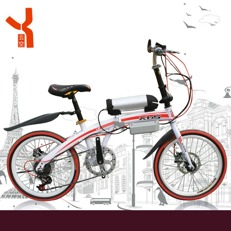 

20 inch electric bicycle 36 V 10.8 Ah lithium battery electric mountain bike folding electric bicycle 350 W wholesale.