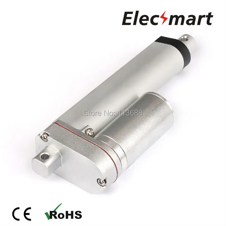 EXC758-B DC12V 200 мм/8in ход 100N/21Lbf нагрузки сила 90 мм/сек. на холостом ходу оборот в минуту