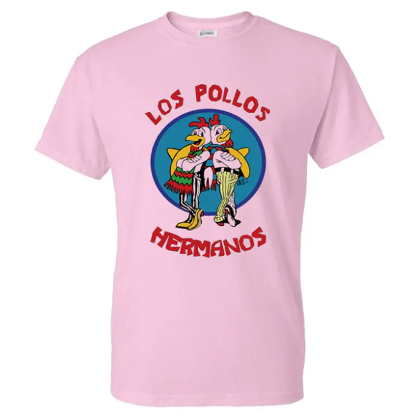 2019 Мужская модная рубашка с надписью во все тяжкие футболка LOS POLLOS Hermanos коротким