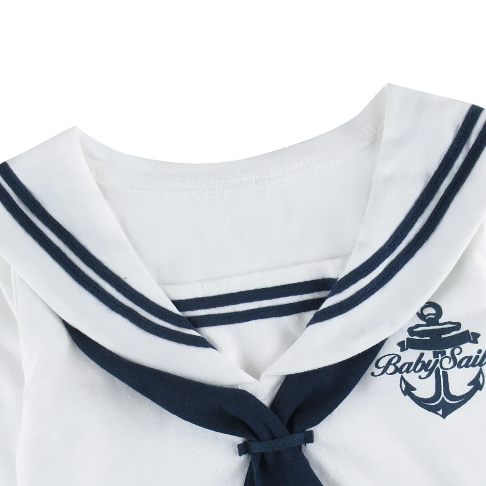 Комбинезон для маленьких мальчиков в морском стиле, весенний Детский костюм моряка, Ropa Wind Bebe, зимний костюм для новорожденных, комплект одежды из 2 предметов с шапкой и длинными рукавами