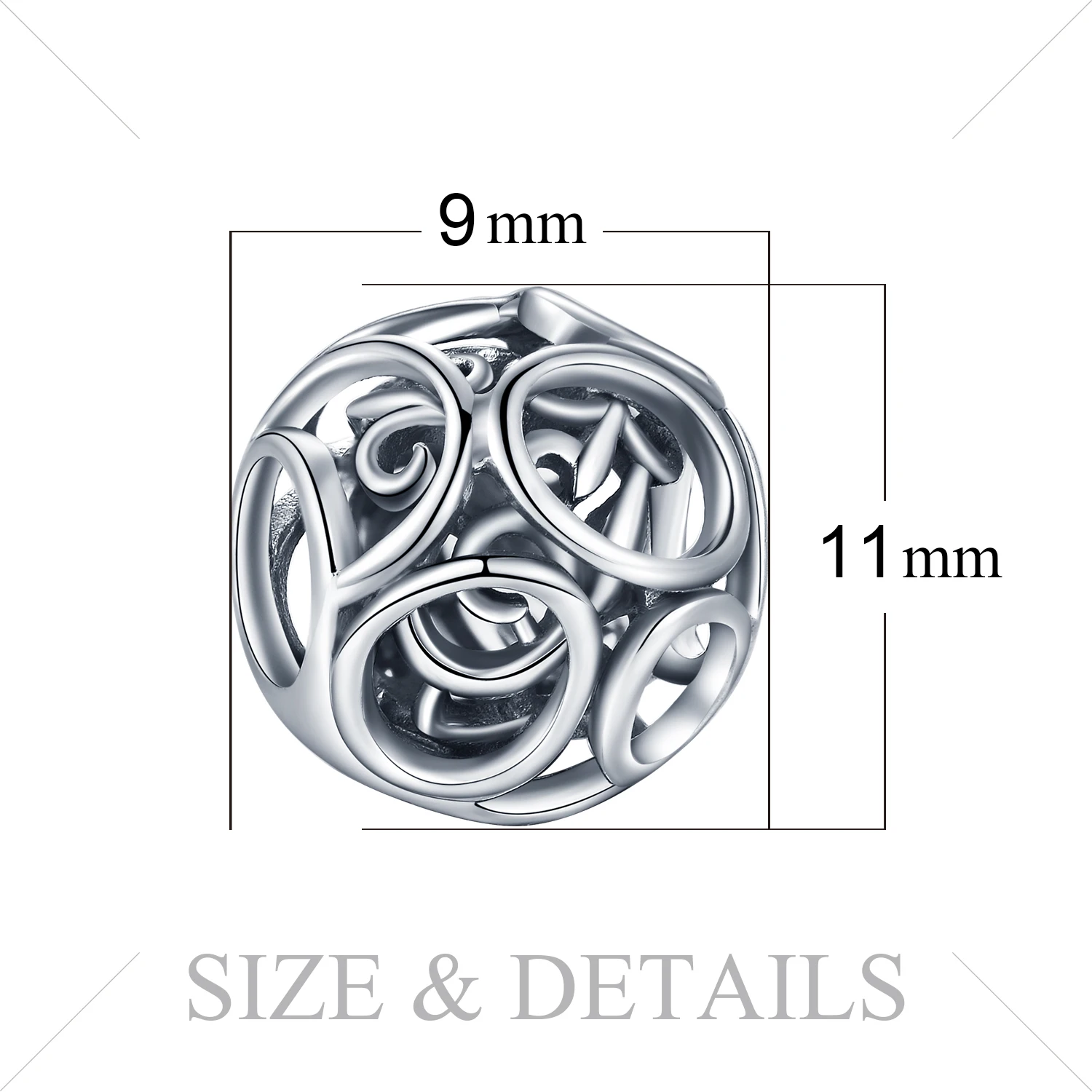 JewelryPalace серебряные бусины 925 пробы Подвески Серебро оригинал для браслета