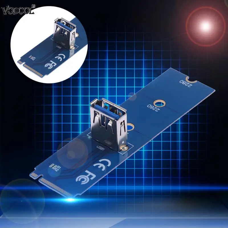 New M.2 NGFF to PCI-E X16 Slot Converter Adapter Graphic Mining Riser Card Screwd USB 3.0VGA Strengthen Extension Screwdriver