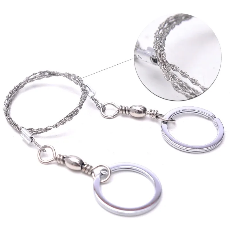 1PCS Stainless Steel Wire Saw Camping Saws Practical Emergency Survival Gear Steel Wire Kits Outdoor Tools with Finger Handle