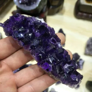 

Brazil's finest natural mineral purple crystal cluster is very purple wedding decoration aquarium