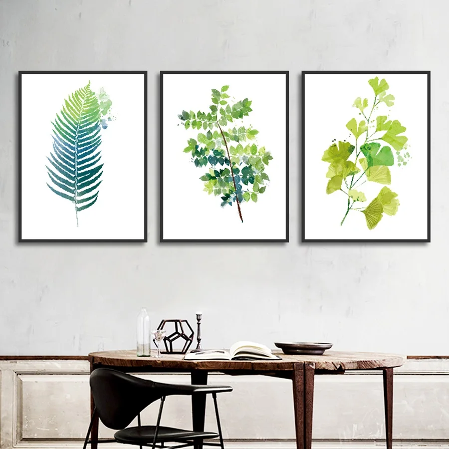 

Nordic Small Fresh Plant Flowers Home Decorative Painting Modular Picture Wall Art Poster Canvas Prints for Living Room Framed