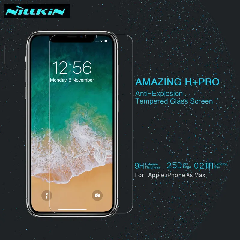 

For iPhone X XS Max XR Tempered Glass Nillkin 9H Hard Clear Glass Screen Protector Film for Apple iPhone XS Max Ultra-thin