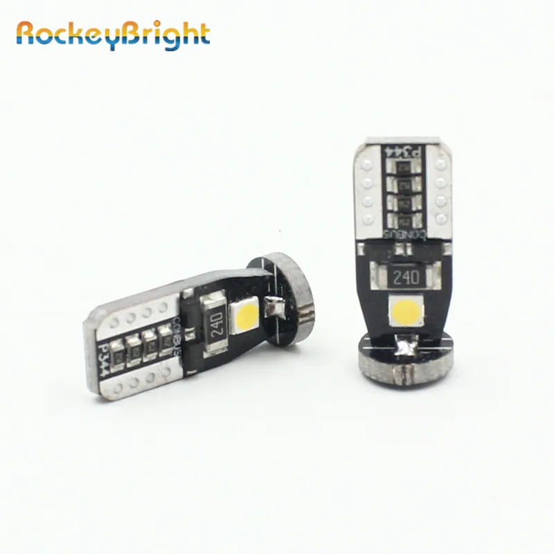 Rockeybright Car 3SMD 194 168 501 W5W T10 Canbus Светодиодные лампочки белого цвета без OBC Ошибка