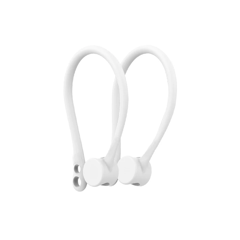 Силиконовый чехол, чехол для наушников, анти-потеря, магнитный ремешок, держатель для наушников, карабин, Пряжка для Apple, аксессуары для airpods Pack - Цвет: Airpod earhook white