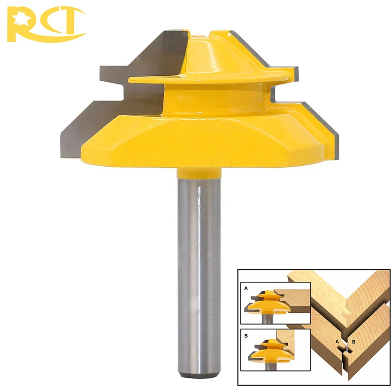 45 Graden Lock Mijter Bit 8 Mm Schacht Tenon Frees Voor Hout Carbide ...