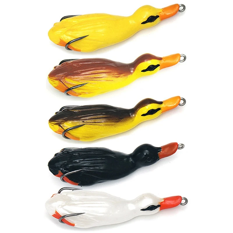 

New 22g Duckling Lure Lupine Frog Black Soft Bait Artificial Bait Bionic Silicone Fishing Bait Pesca