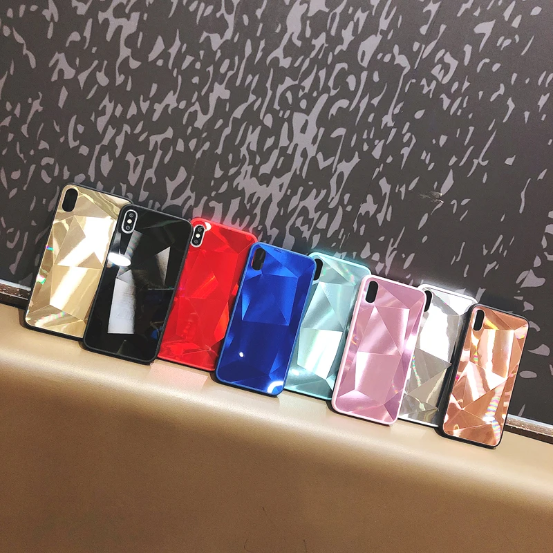 

Luxury Bling Mirror Pattern TPU+PC+Acrylic Case Mobile Phone Cover Shell Coque Funda for Apple iPhone 6 6S 7 8 Plus X XS MAX XR