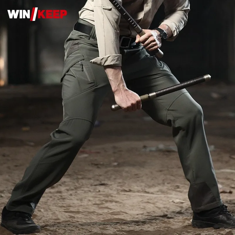 

Men Outdoor Softshell City Tactical Pants Military Combat Windbreaker Waterproof Cargo Pants Mountain Climbing Hunting Trousers