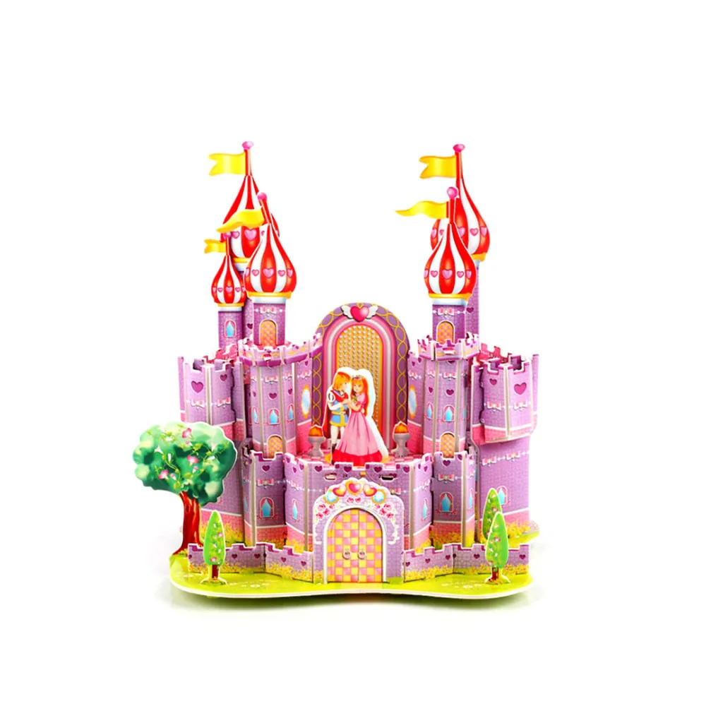 

Wooden Toys for Children Girl 3D DIY Paper Board Puzzle Early Learning Construction Assemble Toy Children Baby Gift Brinquedos