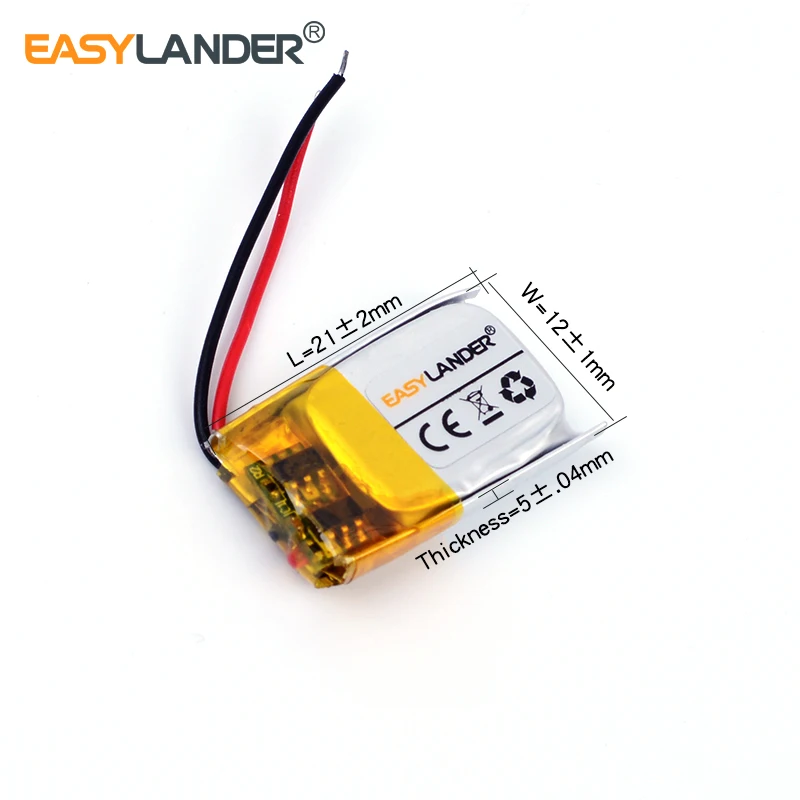 3 7 V 501220 501221 WEP200 WEP210 WEP301 Bluetooth Гарнитура 3D очки аккумулятор 90MAH|Перезаряжаемые