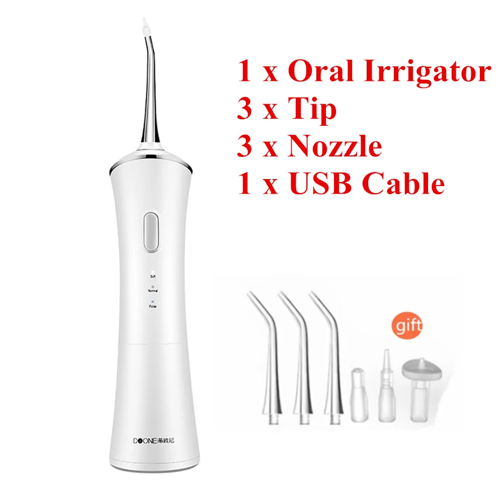 

Dione C8 160ml Electric Oral Irrigator Water Flosser Dental Floss Teeth Cleaning Device IPX7 Waterproof Three Mode Teeth Cleaner