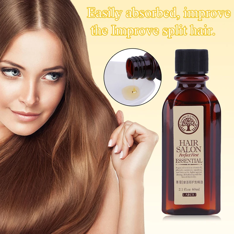 60 мл Уход за волосами марокканское чистое аргановое масло для быстрого роста волос эфирное масло для сухих типов волос Восстановление волос Стирка BTZ1 TSLM2