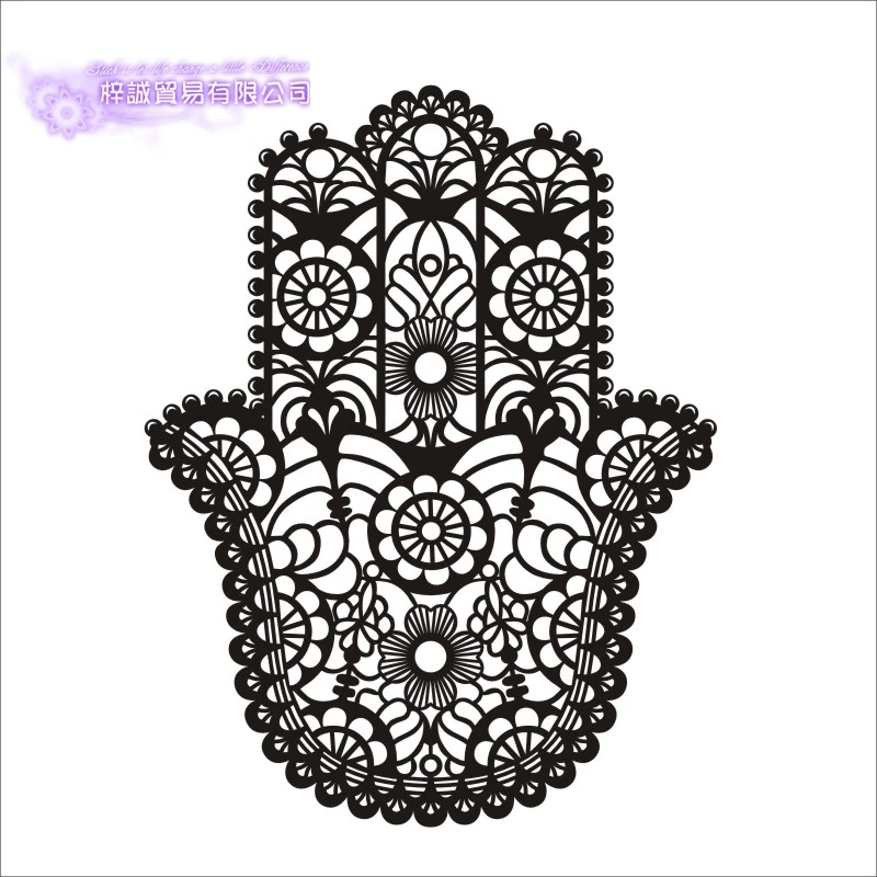 DCTAL Hand Yoga Wall Sticker Buddha Quotes Namaste Wall Decal For Living Rooms DIY Home Decor Yoga Art Mural Decoration