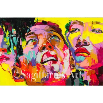 

Handmade Modern Abstract Wall Decor Fine Art Francoise Nielly untitled 17 Oil Painting Hand painted Artwork Canvas Painting art