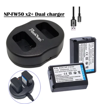 

FOR SONY npfw50 np fw50 Battery + LCD USB Dual np-fw50 Charger for Sony Alpha a6500 a6300 a6000 a5000 a3000 NEX-3 a7R a7S NEX-7