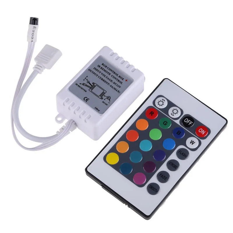 

led strip 12V 24 Keys IR Remote Wirlesss Controller for SMD2835 LED Strip LED RGB Control Box Dimmer RGB Controller not battery