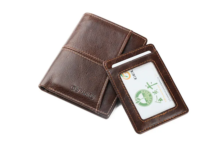GUBINTU Повседневное натуральная кожа Для мужчин кошельки и сумки со съемными кредитной держатель для карт с застежкой-молнией покера портмоне сумочки известного бренда carteira