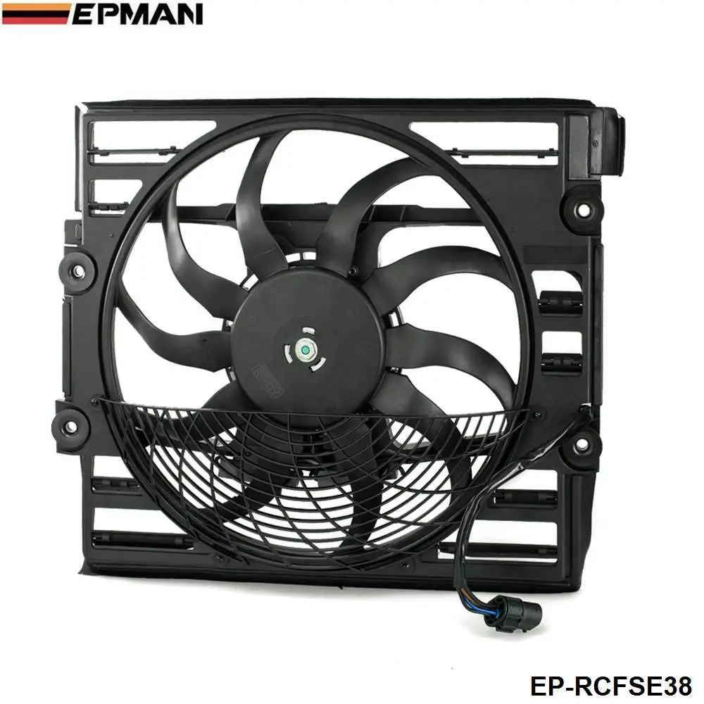 EPMAN -Replacement Cooling Radiator Fan Assembly Fit For BMW E38 1996-1998 7-Series 740 750 EP-RCFSE38