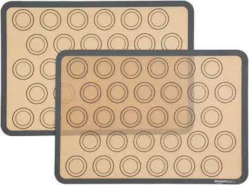 

AmazonBasics Silicone Macaron Baking Mat - 2-Pack baking tools for cakes