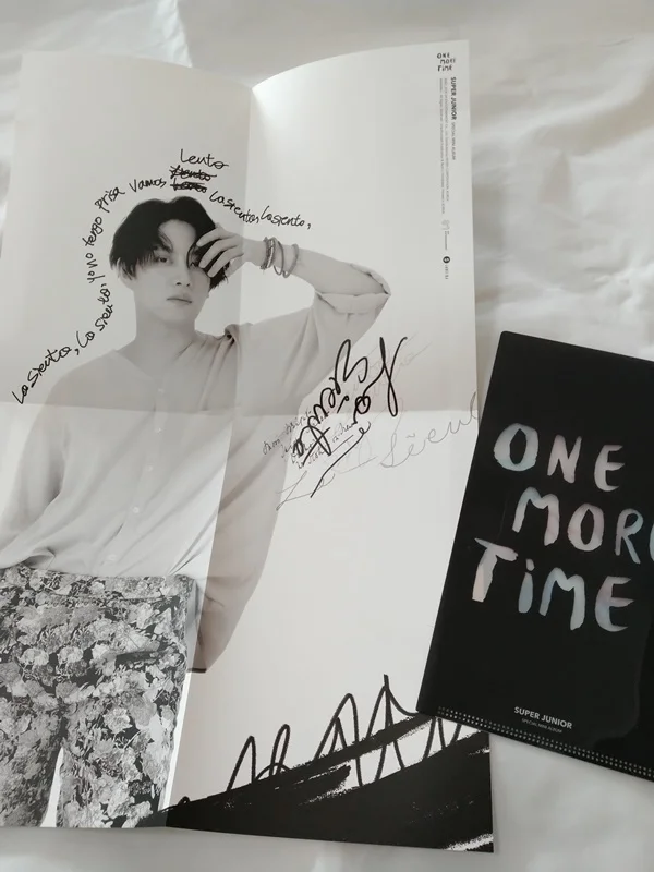 Подписанный S.J Super Junior autographed One More Time album CD + photobook 102018|Открытки и приглашения| |