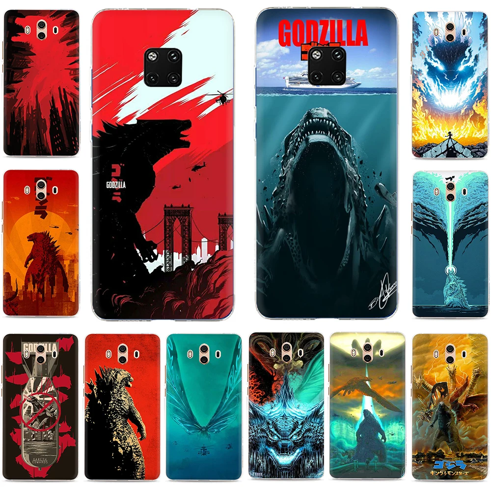 

Godzilla Hard Phone Cover Case For Huawei Y5 6 7 2017 Y9 2018 Mate10 20 Pro Lite Nova 2i 3i