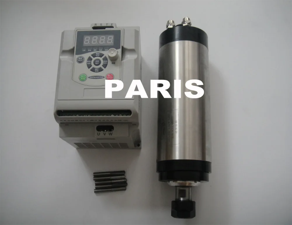 

ER 20 2.2KW AC220V water cooled spindle motor,24000RPM,400HZ+2.2KW VFD inverter+cnc engraving bits