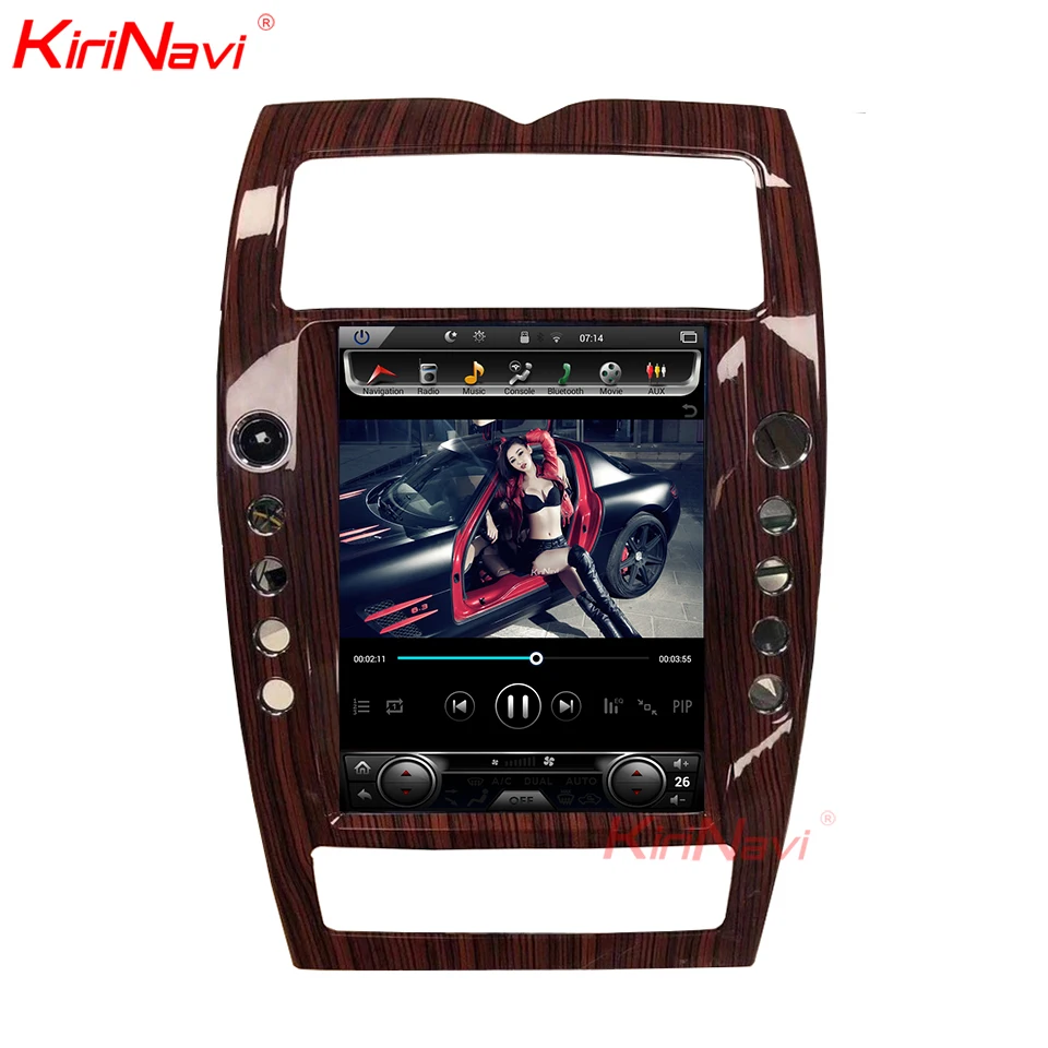 KiriNavi вертикальный экран Tesla стиль Android 6,0 12,1 дюймов Автомобильный мультимедийный dvd-плеер стерео радио для Maserati Quattroporte wifi