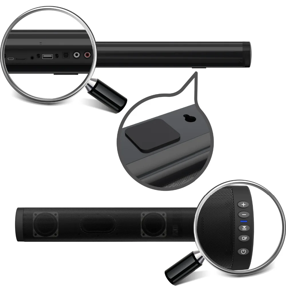 Беспроводная Bluetooth Колонка 20 Вт Саундбар для ТВ музыкальная колонка звуковая