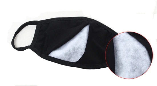 1 шт. осенне-зимняя черная двухслойная ветрозащитная Пыленепроницаемая маска для рта и лица Простая мужская и женская теплая маска для рта