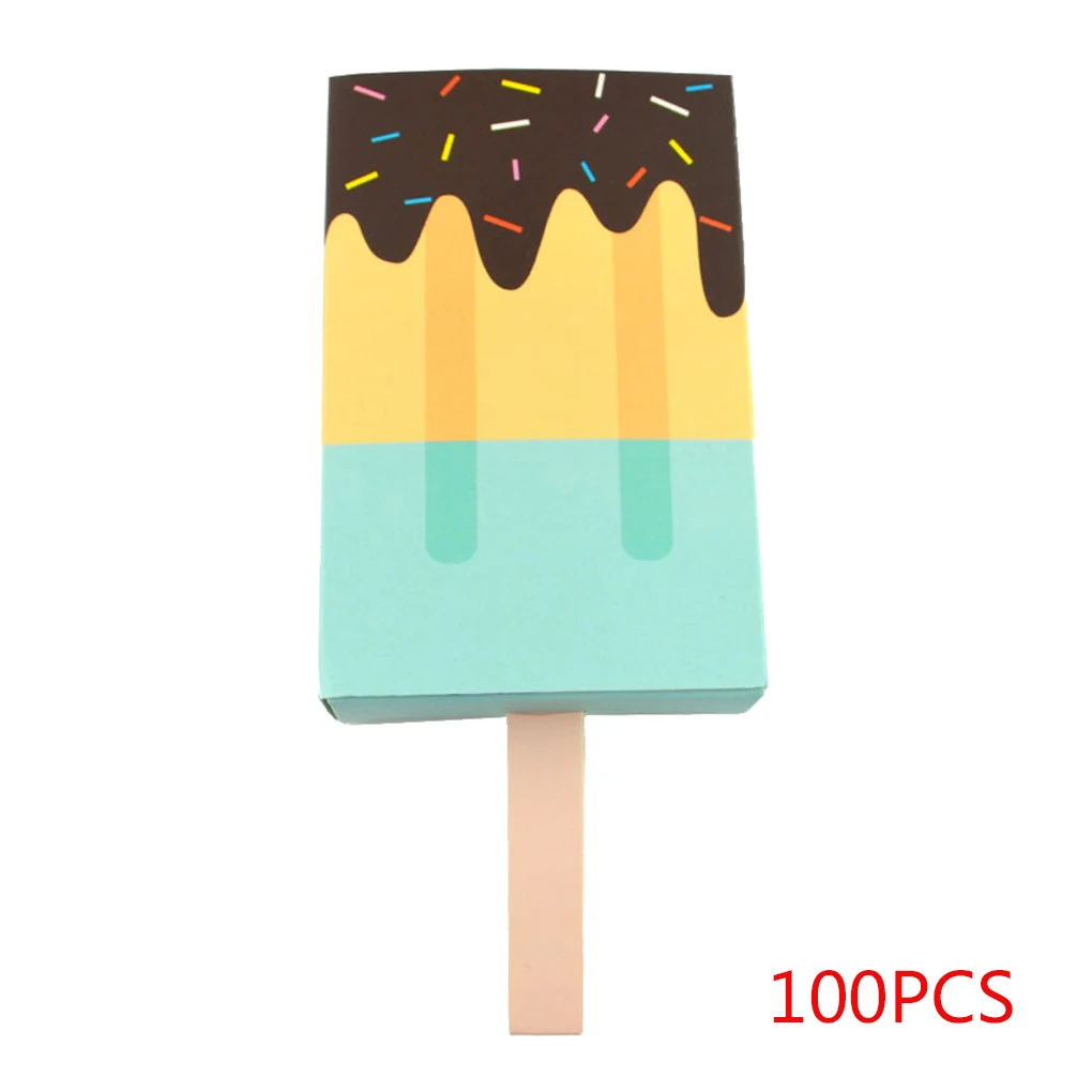 

100 Pcs Mini Ice Cream Shape Candy Boxes Cute Baby Shower Favors Gifts Bags Birthday Party Decoration