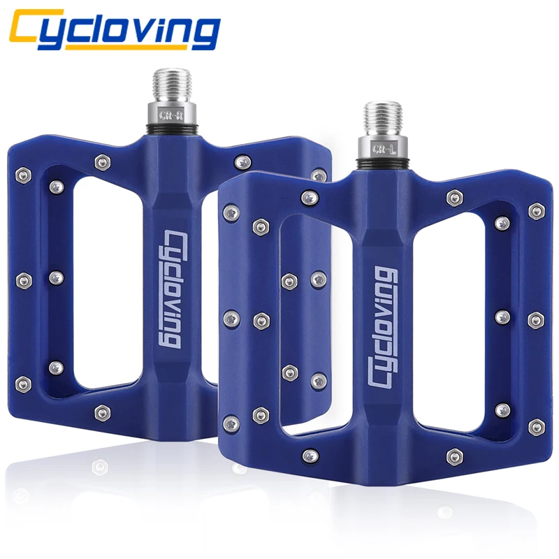 

Cycloving Bicycle Pedals 3 Sealed Bearing Bike Pedal Ultralight Nylon Anti-slip pedales Cycling MTB Bike Accessories