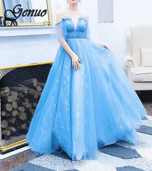 

Genuo Elegant Embroidery Beading Summer Dress Bodycon Backless Evening Maxi Dress Ladies Wedding Party Dress Vestidos Verano